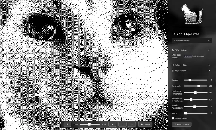 Dither.Live editor